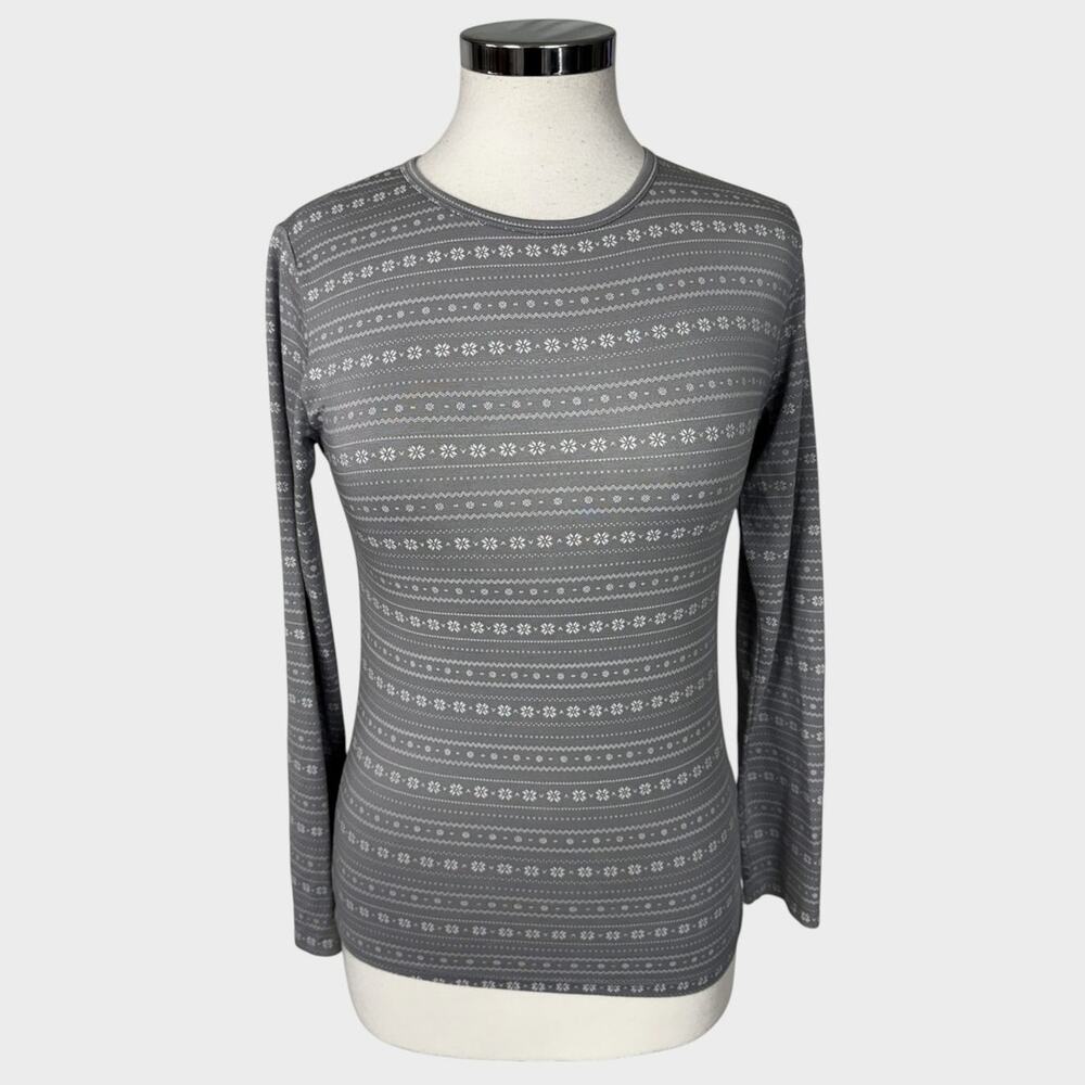32 Degrees HEAT Womens XL Gray Pattern Womens Top